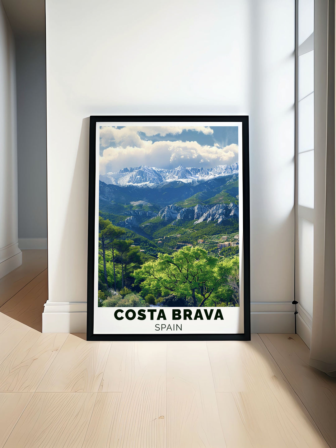 Bring the essence of the Mediterranean into your home with this beautiful travel poster of Costa Brava National Park, showcasing its serene landscapes.