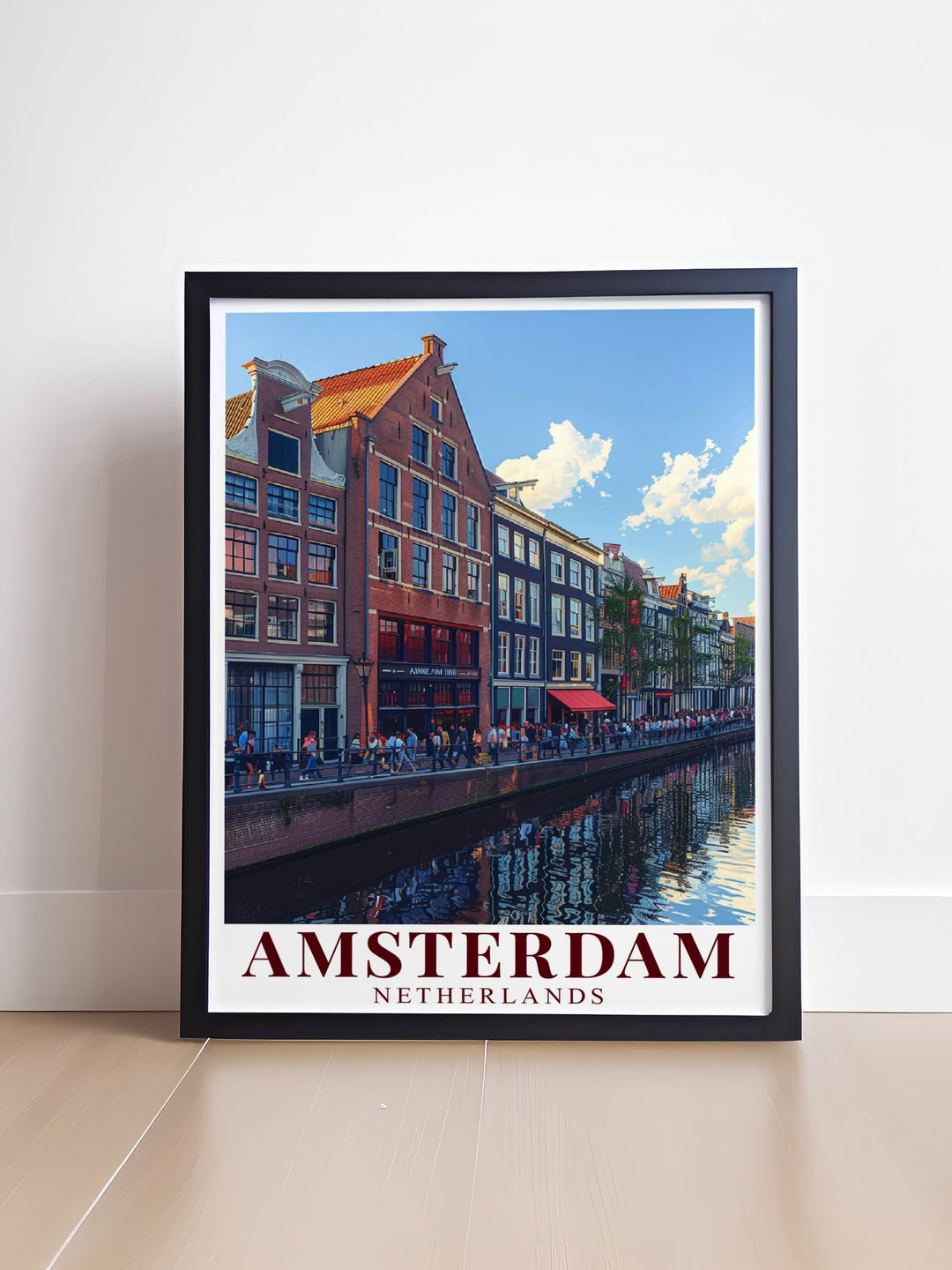 Stunning Anne Frank House travel poster from Amsterdam. This Amsterdam wall art captures the essence of the citys rich history and iconic landmarks. Perfect for home decor and as a thoughtful gift for friends and family.