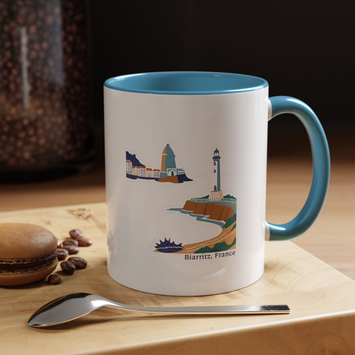 Enjoy a sip of Biarritz with this French mug featuring detailed artwork of the beaches and coastal views. Ideal for coffee or tea, it’s both dishwasher and microwave safe. A perfect gift for those who love French culture and coastal beauty.