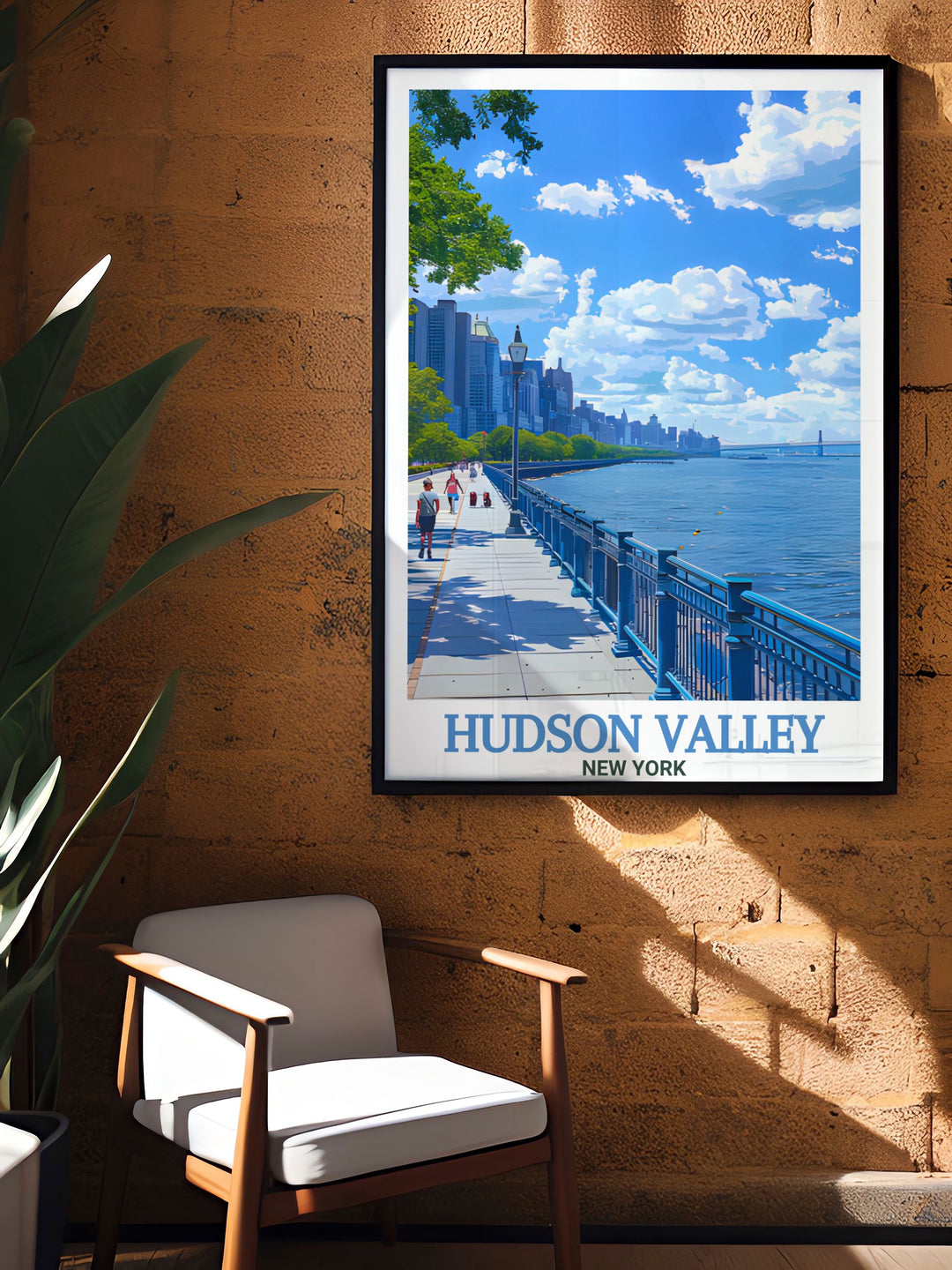 Experience the charm of Hudson Riverfront Park with this black and white Hudson Valley travel print perfect for enhancing your bedroom or living room decor a timeless art piece that makes an ideal gift for Fathers Day Mothers Day or any special celebration.