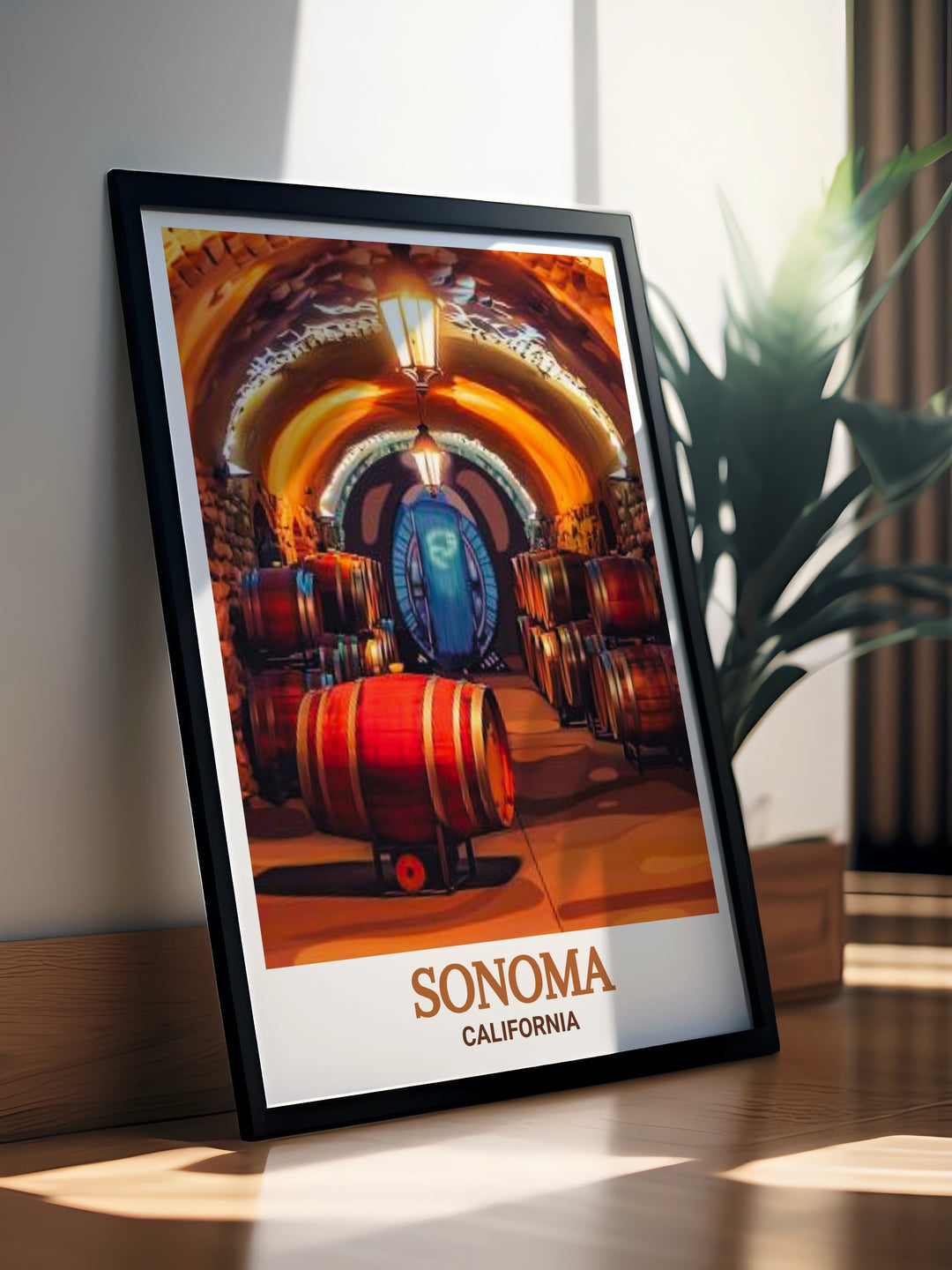 Beautiful Sonoma travel print with a street map design and Buena Vista Winery artwork. This city art print is a must have for wine lovers and travelers. Perfect as a Christmas gift or for adding a touch of Sonoma to your living room or office decor.