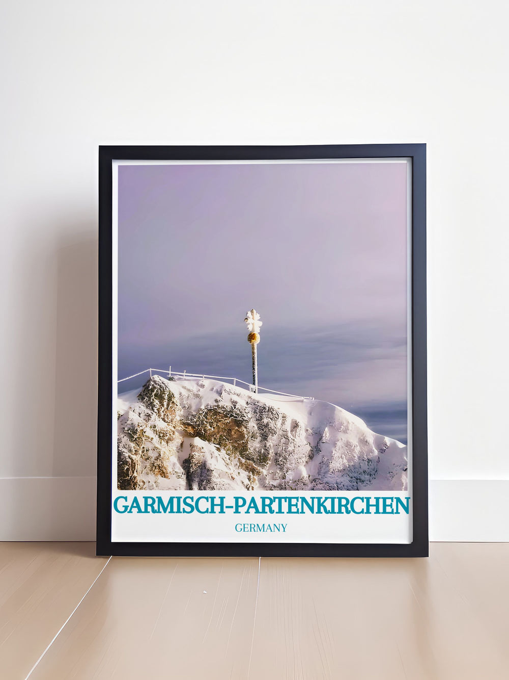 Canvas art depicting Zugspitze, offering a stunning view of the mountains snow covered peaks, glaciers, and surrounding alpine landscape, making it an ideal piece for those who love the majesty and thrill of the outdoors.