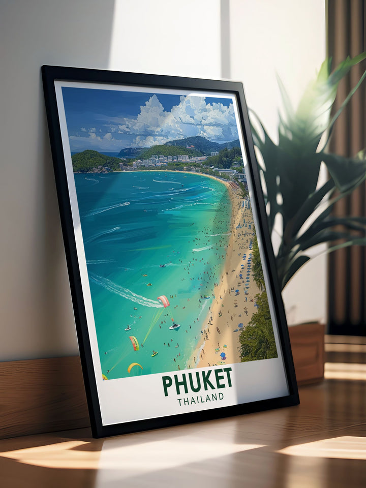 High quality Patong Beach wall art capturing the essence of Thailands vibrant beach culture perfect for decorating your home with a touch of tropical paradise and inspiring future travels ideal for gifts and home décor