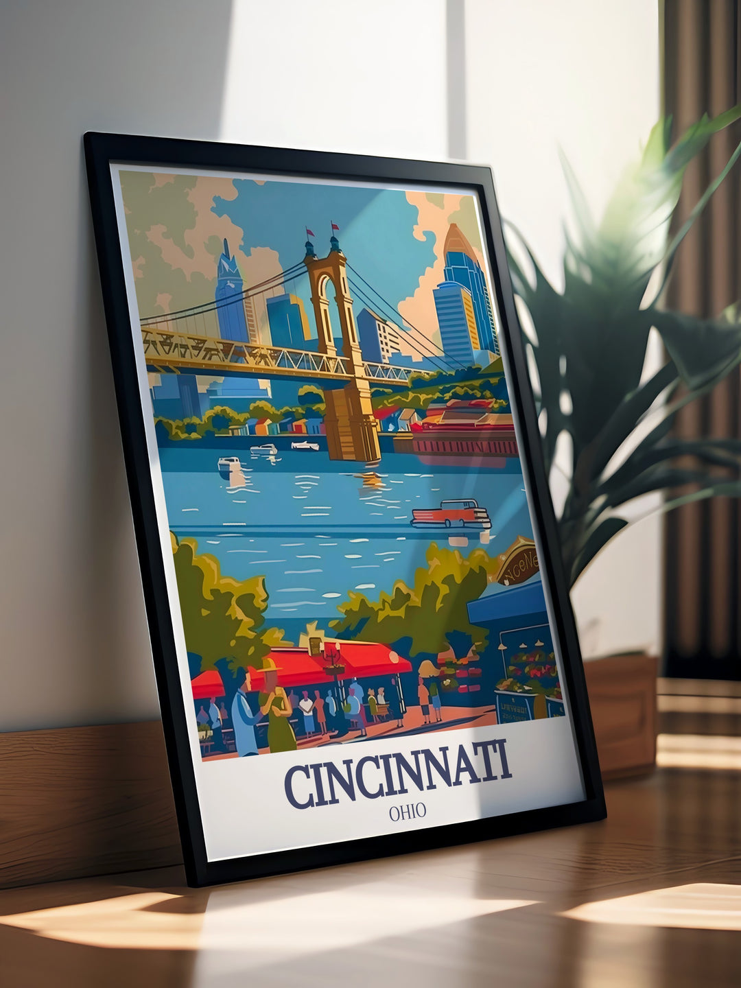 Cincinnati Art featuring Ohio River and Findlay Market perfect for wall decor and home living spaces with stunning black and white street maps botanical gardens and modern fine line prints ideal for gifting on anniversaries birthdays or holidays like Christmas