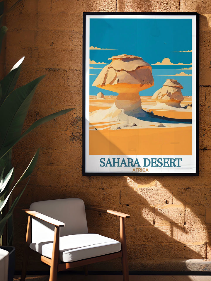 Mesmerizing The White Desert Artwork capturing the tranquil landscapes of the Sahara Desert perfect for Gifts for Dad Gifts for Sister or Birthday Gifts making a thoughtful and versatile gift