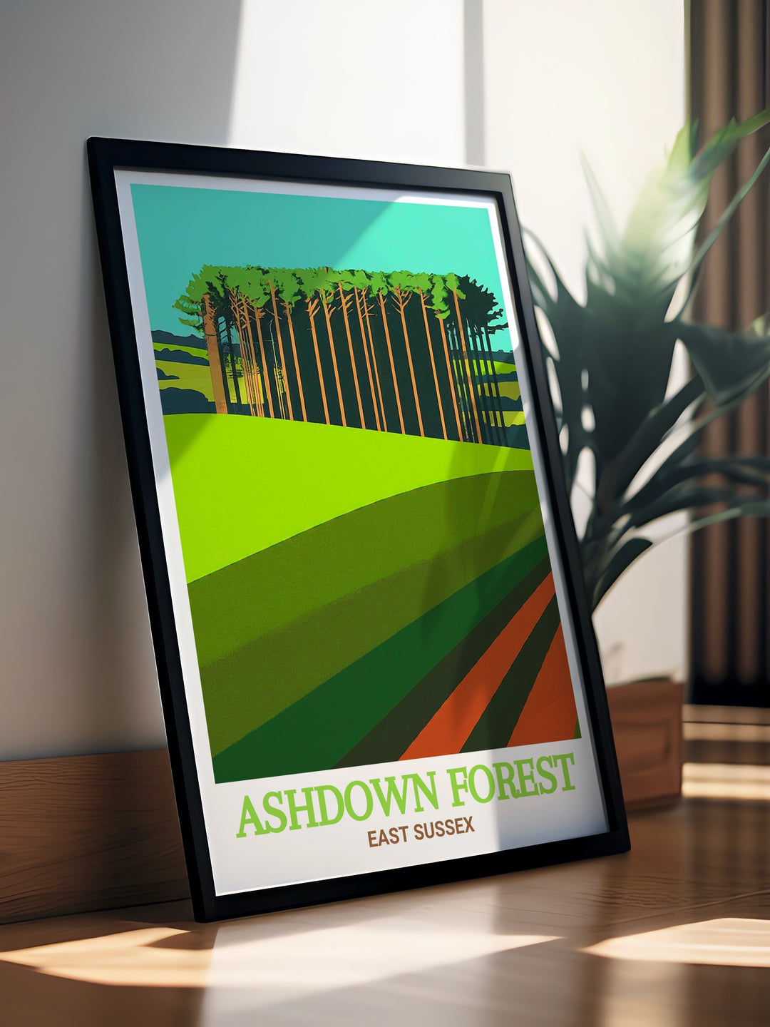 Capture the essence of Ashdown Forest with Friends Clump Artwork designed to bring a touch of nature into your home this AONB Wall Decor features the picturesque scenery of Friends Clump perfect for enhancing your interior with a natural and serene vibe