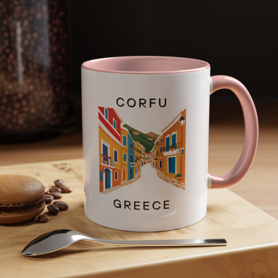 Bring the beauty of Corfu Greece into your home with this elegantly designed mug. Showcasing the island’s iconic landscapes, this mug is perfect for coffee lovers. Dishwasher and microwave safe, it makes a great keepsake for any traveler.