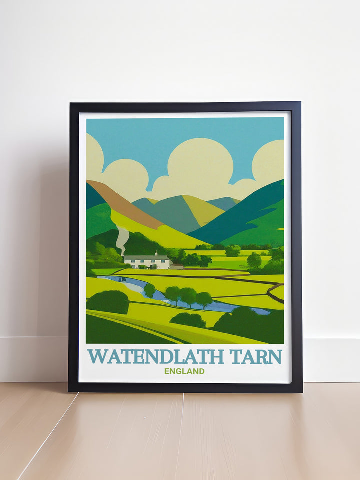 Stunning modern prints of Borrowdale Valley showcasing the serene landscape of the Lake District with views of Thirlmere and Watendlath Tarn perfect for stylish home decor