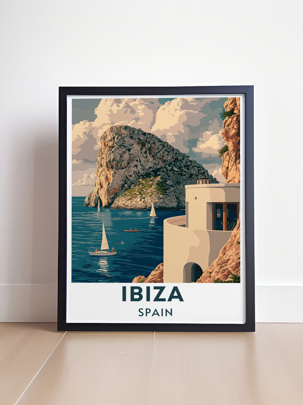 Capturing the dynamic nightlife and stunning beaches of Ibiza, this travel poster brings the vibrant spirit of the island into your home decor. Perfect for travelers and those who love lively atmospheres.