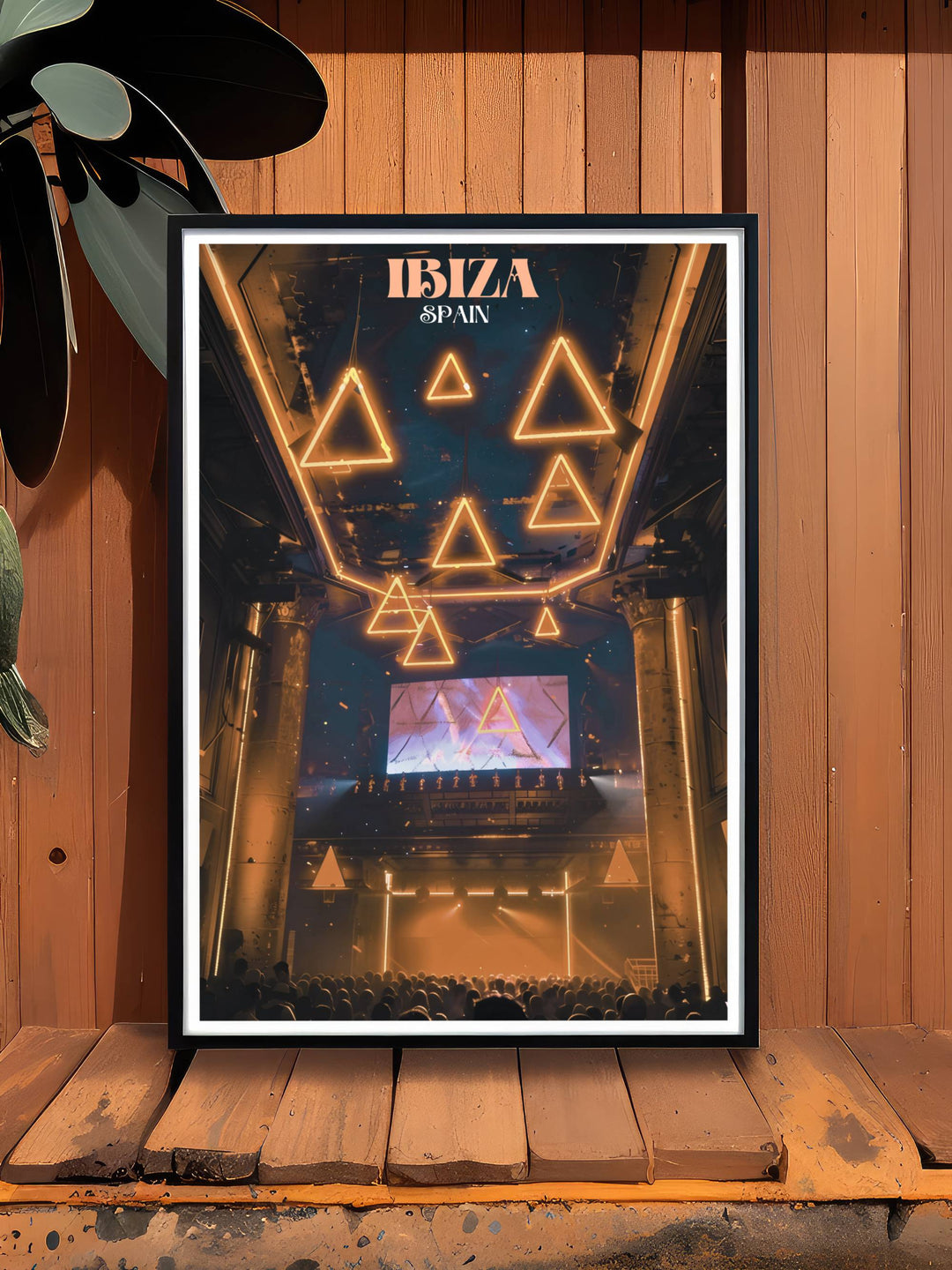 Beautifully designed Ibiza club poster showcasing the famous O Beach Day Club and Amnesia NightClub a perfect addition to any home decor for fans of Ibiza Spain print and dance music art