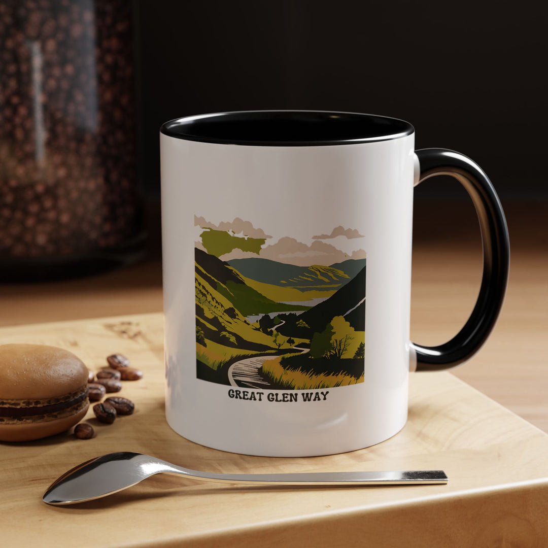 Celebrate Scotland’s Great Glen Way with this beautifully crafted mug. Its vibrant artwork captures the stunning landscapes of the trail, and the ceramic mug is durable, microwave-safe, and dishwasher-safe for added convenience.