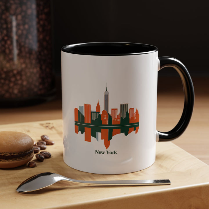 A stunning ceramic New York mug showcasing vibrant artwork of the city’s landmarks. Dishwasher-safe and microwave-friendly, it is perfect for coffee lovers and travelers who admire the Big Apple.