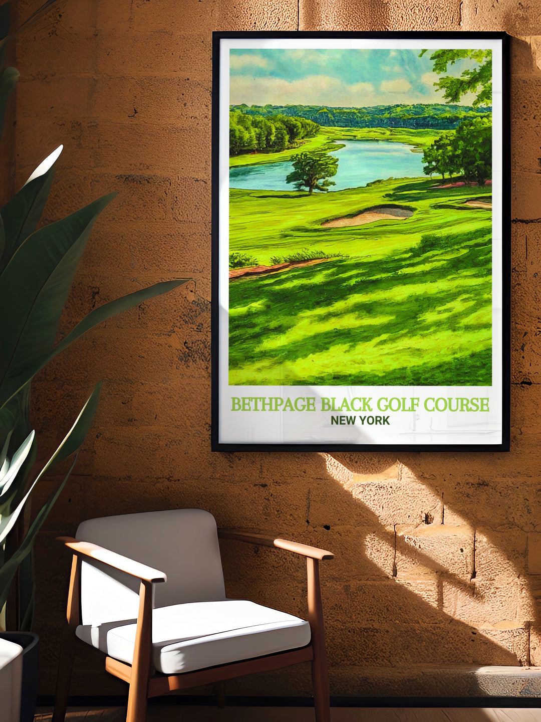 Bethpage Black Custom Print combines the famous layout of the New York course with modern artistic techniques. This travel poster is a beautiful representation of one of the most admired courses in the world, designed to enhance any space.