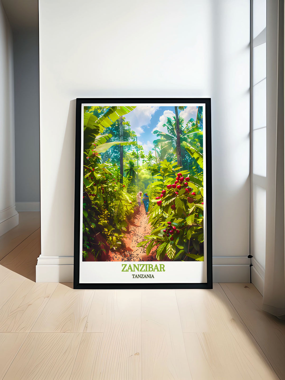 Beautiful Spice Farms wall art featuring lush fields and exotic spices perfect for enhancing your home decor with vibrant prints that bring the rich agricultural heritage of Zanzibar into your living space ideal for nature and culture enthusiasts