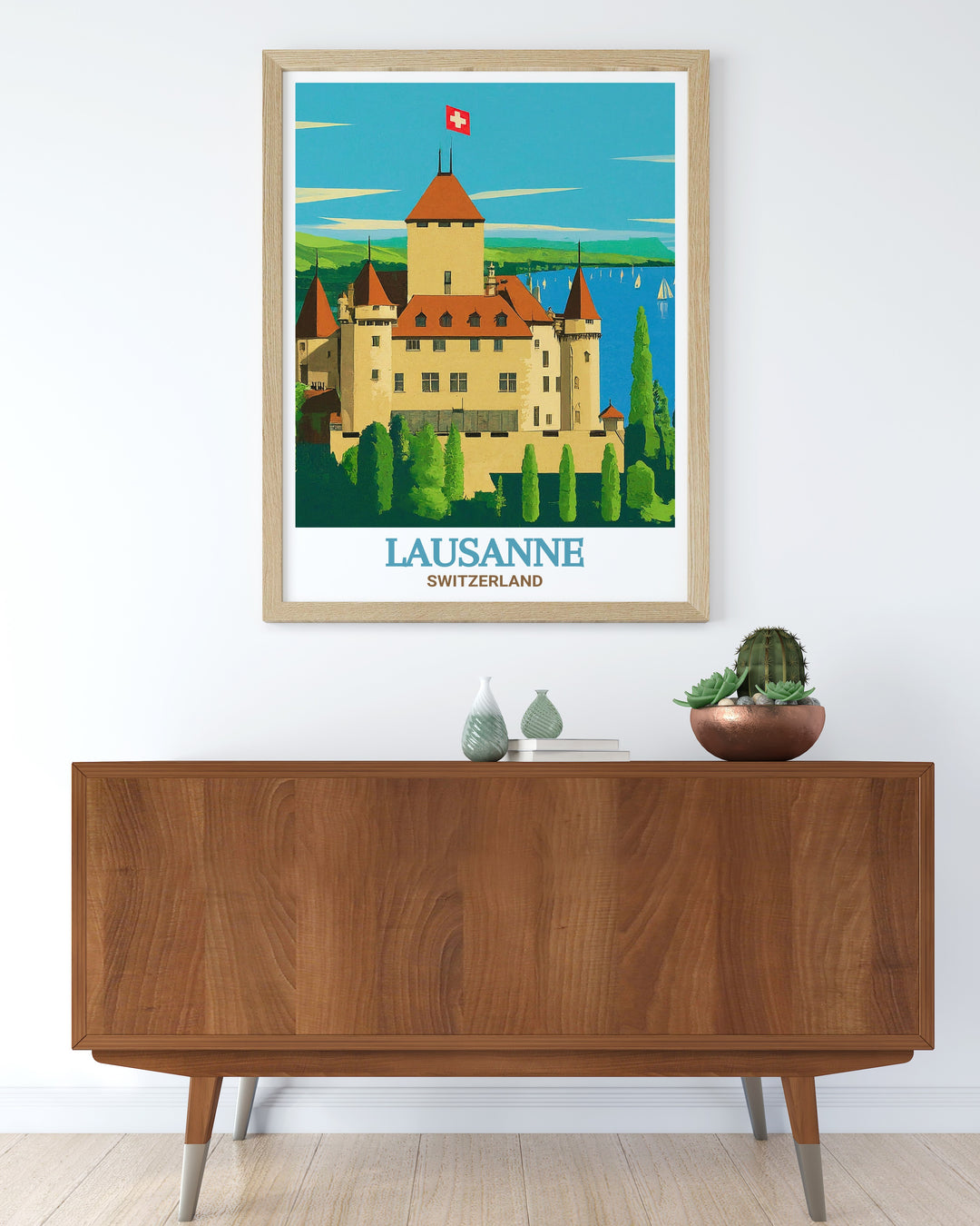 Enhance your living space with this wall art of Lausanne, offering a detailed portrayal of the citys historic streets and beautiful landscapes. Perfect for those who appreciate European charm.