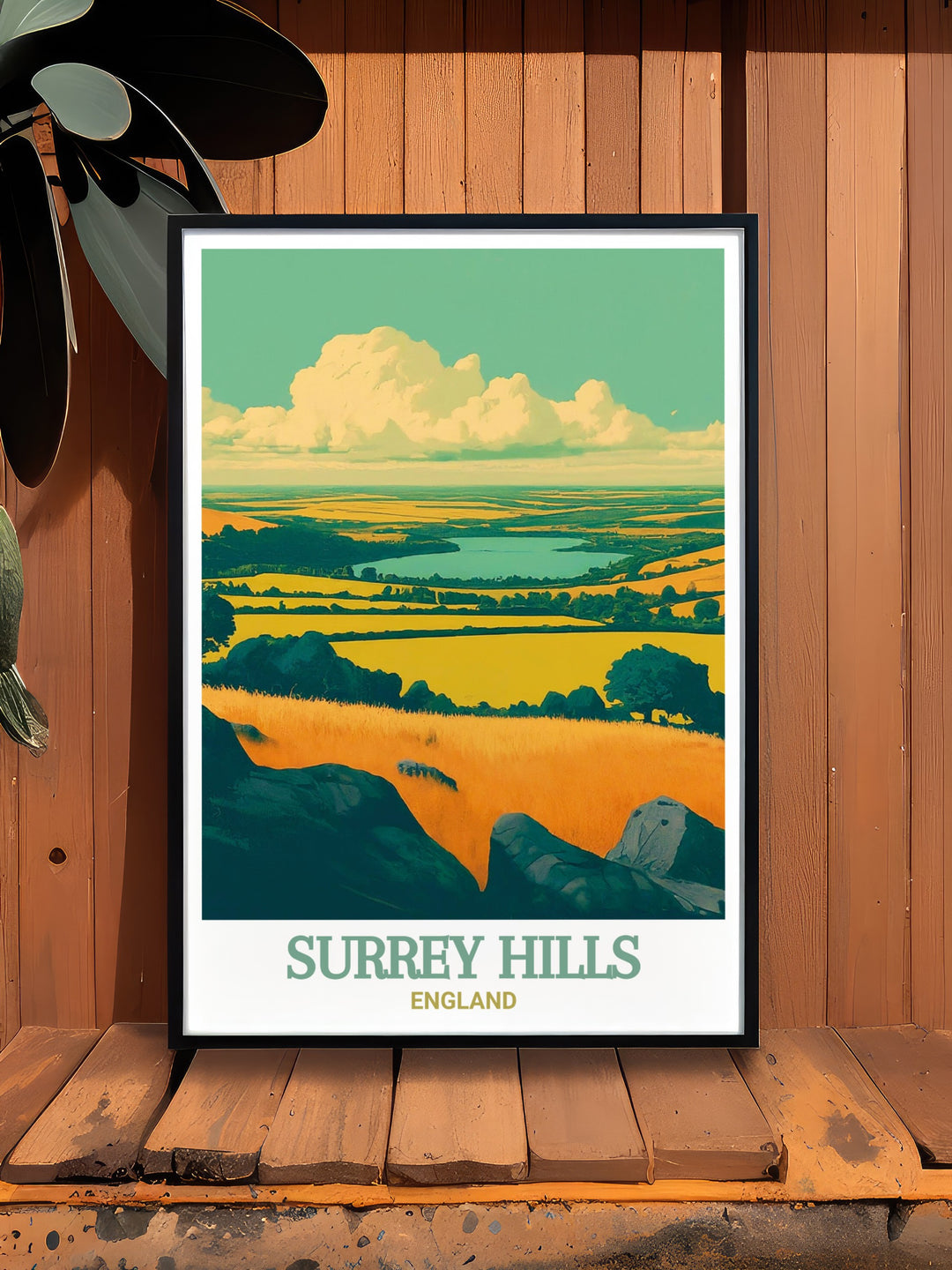 Celebrate the natural splendor of Newlands Corner in Surrey Hills with this exquisite travel poster. The print captures the sweeping views and lush greenery of this AONB, making it a stunning addition to your home decor. Perfect for nature enthusiasts and art lovers alike