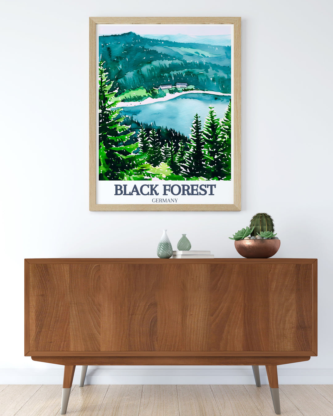Enhance your home with a stunning depiction of Mummelsee Lake, Triberg Waterfalls featured in this Germany Forest Print perfect for Black Forest decor and a thoughtful gift for anyone who loves nature inspired art and the serene beauty of the Schwarzwald region