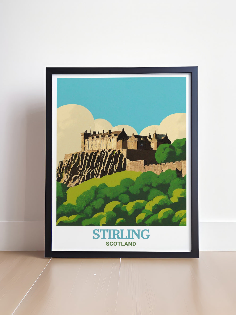 Bring the beauty of Stirling Castle into your home with this vibrant Scotland canvas art. The travel print offers a unique glimpse into the history of the castle, making it a perfect piece for lovers of Scottish history and architecture.