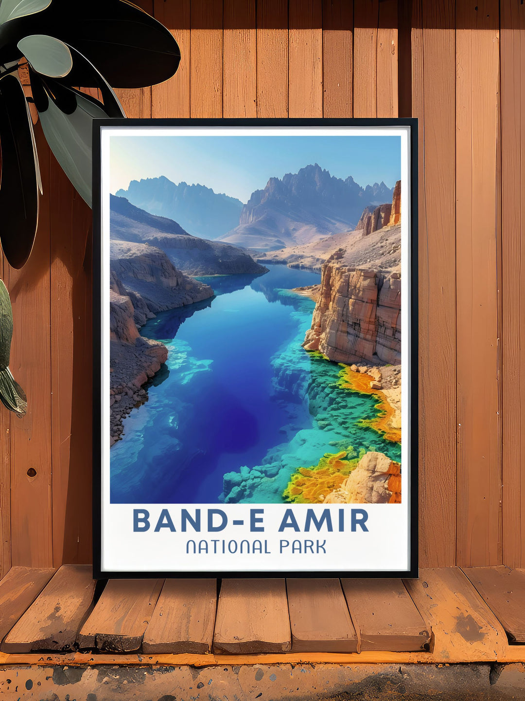 Band e Amir National Park vintage print highlighting the majestic beauty of Afghanistans natural wonder a timeless piece for any art enthusiast or collector