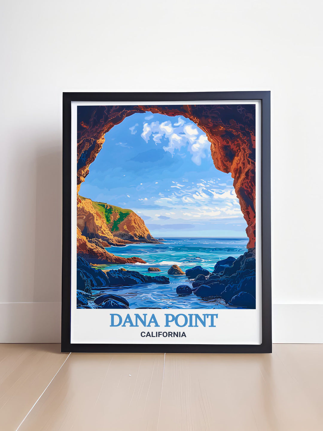 Bring the allure of Dana Point Caves into your home with this exquisite wall art. Ideal for California decor enthusiasts, this print captures the serene and captivating essence of Dana Points coastal caves.