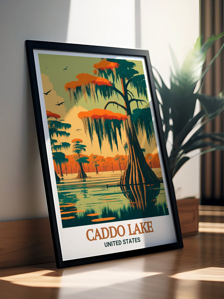 Caddo Lake Art and Goose Prairie Modern Prints offering a beautiful representation of Texas natural landscapes ideal for Texas Wall Art enthusiasts and perfect for home decor that celebrates the serene and timeless beauty of Texas wilderness