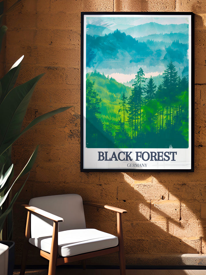 Discover the serene charm of Mummelsee Lake, Baden Wurttemberg with this exquisite Schwarzwald Poster a perfect addition to any home decor offering a window into the enchanting Black Forest landscape ideal for those who appreciate the tranquility of Germanys natural wonders