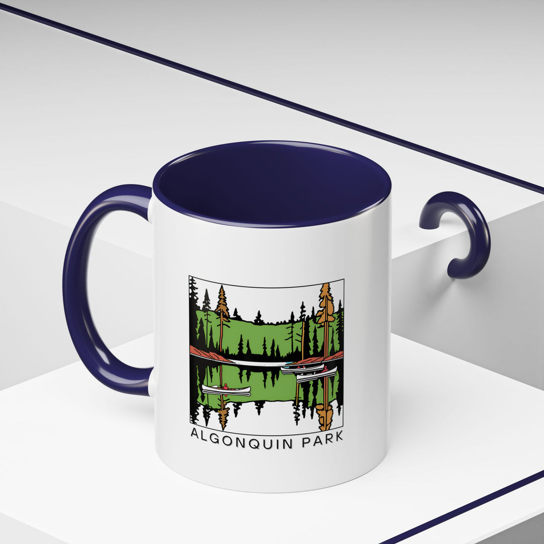 A premium Algonquin Park Ontario mug designed with nature lovers in mind. Dishwasher and microwave safe, it brings the park's stunning landscapes into your daily life while providing a practical way to enjoy coffee or tea.