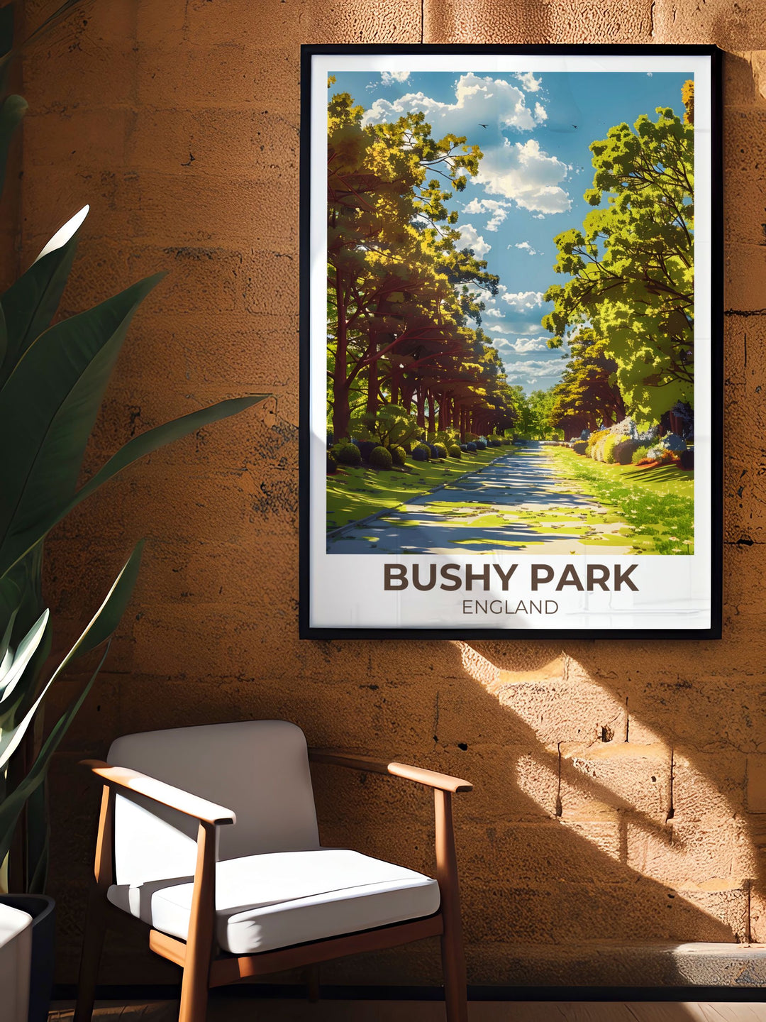 Bushy Park London artwork highlighting the parks beauty along with the scenic Chestnut Avenue perfect for nature lovers.