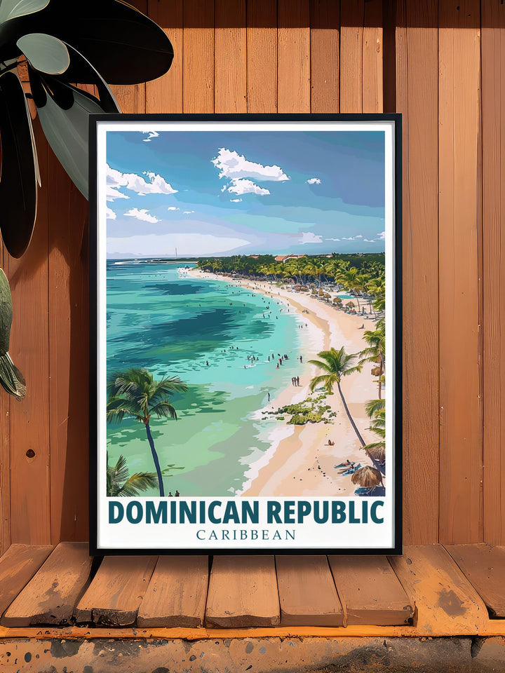 Dominican wall art depicting Punta Cana a beautiful addition to living rooms offices or bedrooms bringing the natural beauty of the Caribbean indoors
