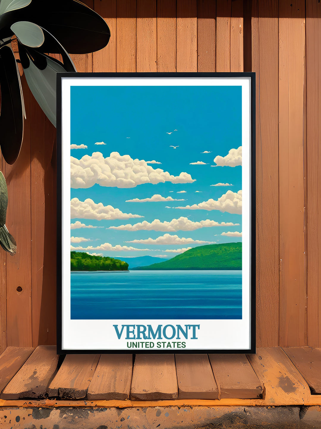 Vermont Framed Print showcasing the beauty of Stratton and Burke Mountain ski resorts. Perfect for those who love skiing or snowboarding this artwork will enhance your living room or office with its vibrant winter scenery and modern decor.