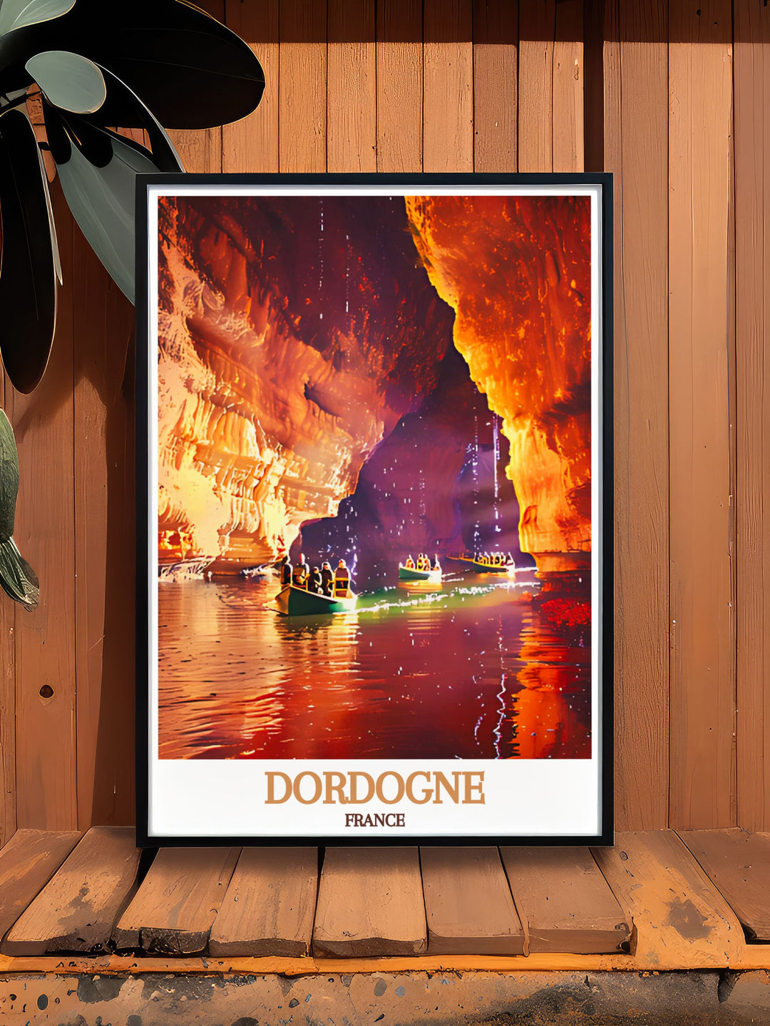 The serene beauty of the Dordogne Valley is beautifully illustrated in this travel poster, capturing its tranquil waterways and scenic vistas, perfect for enhancing your living space.