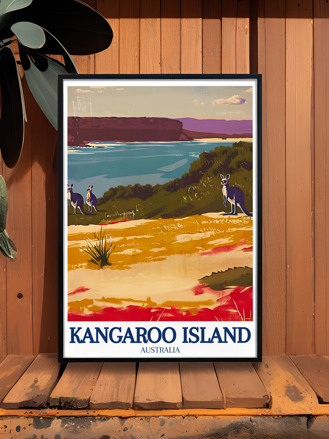 Celebrate the stunning beauty of Kangaroo Island with this poster print featuring Flinders Chase National Park and Remarkable Rocks. Ideal for home décor or as a thoughtful gift for travelers.