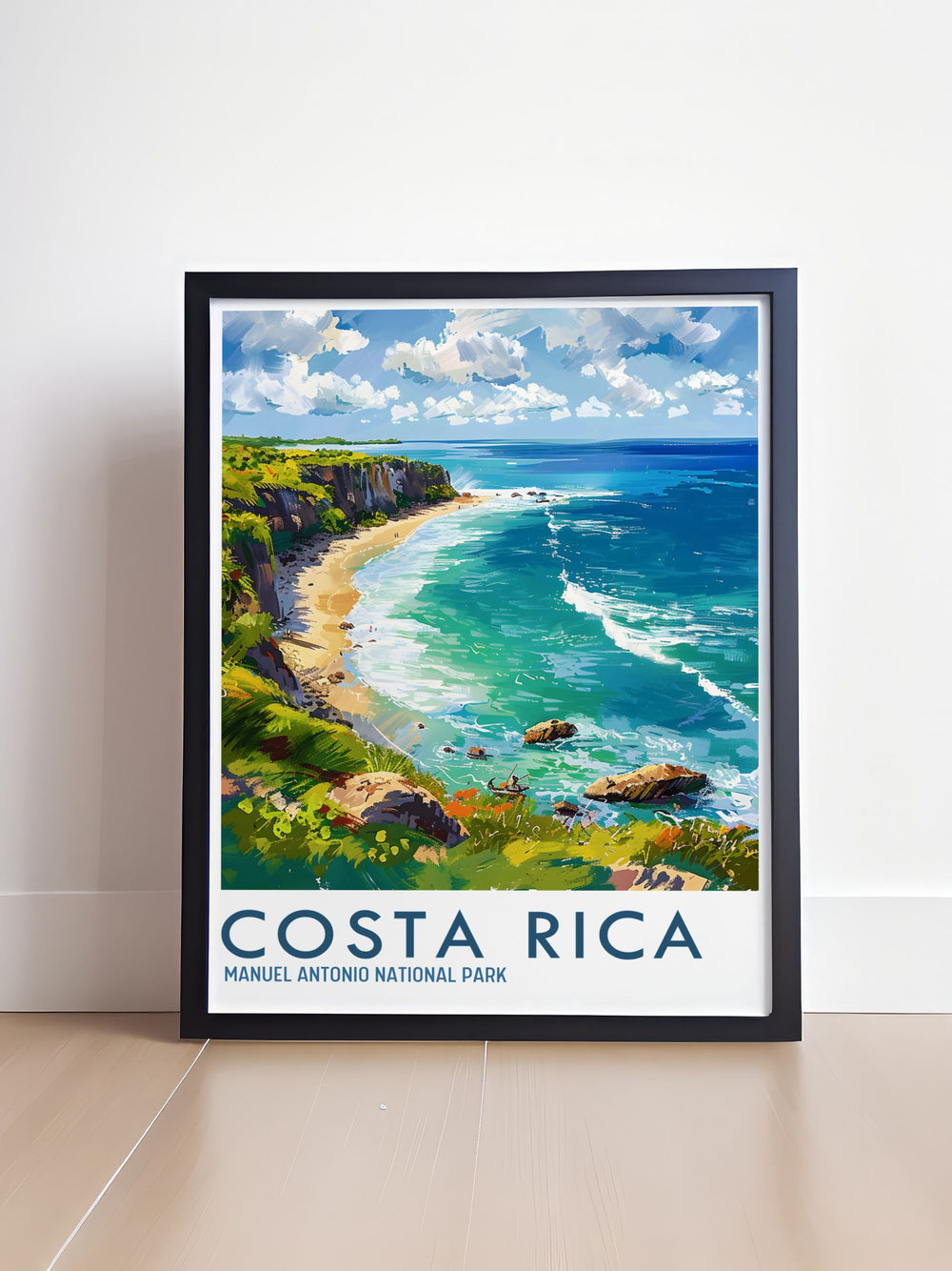 Relive your adventures in Manuel Antonio National Park with this exquisite art print. Featuring the parks lush rainforests, serene beaches, and abundant wildlife, this poster is ideal for adding a touch of tropical charm to your decor. Perfect for anyone who loves Costa Ricas natural beauty.