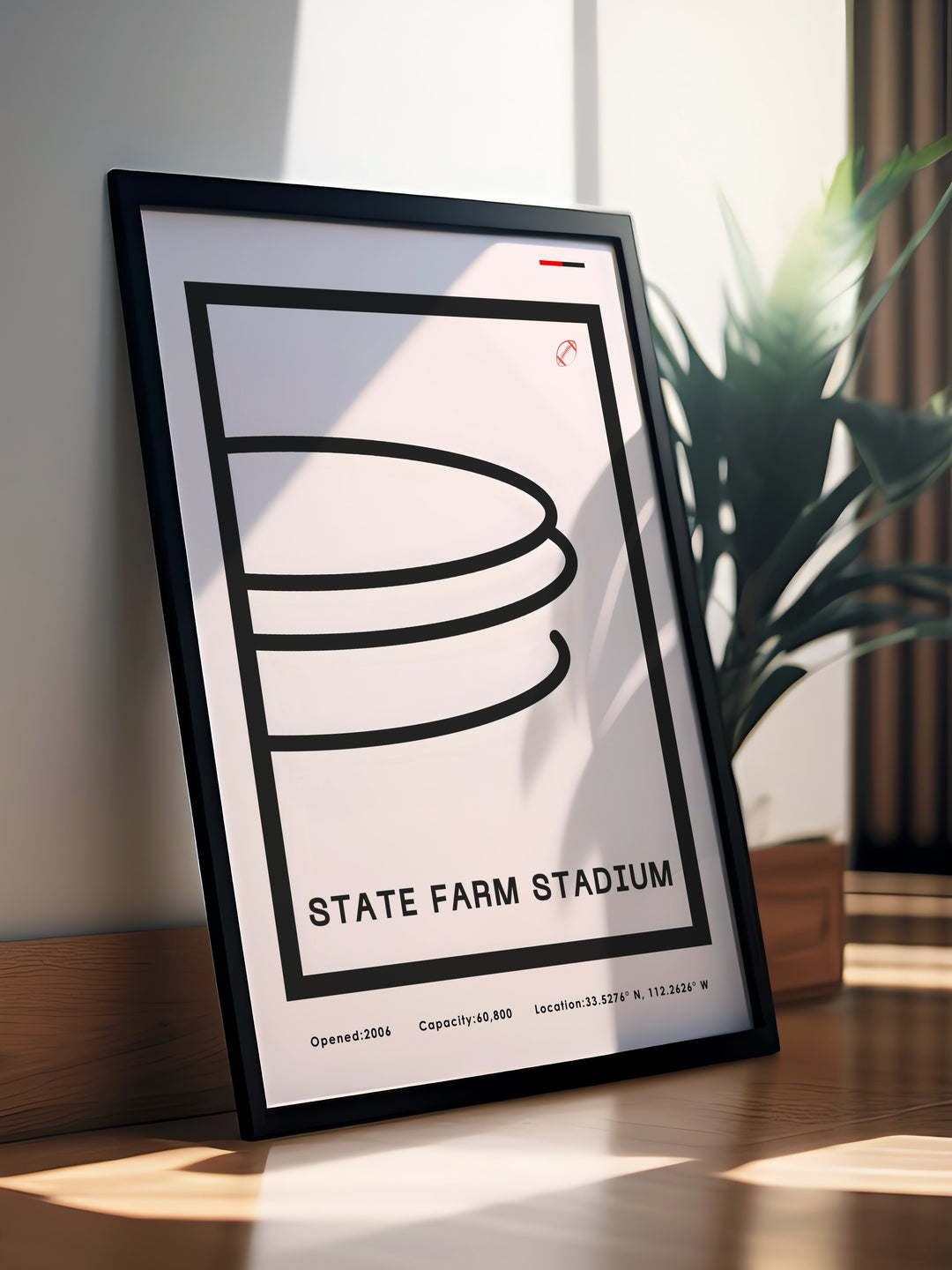 Arizona print of State Farm Stadium ideal for football wall art and gifts for boyfriend or dad