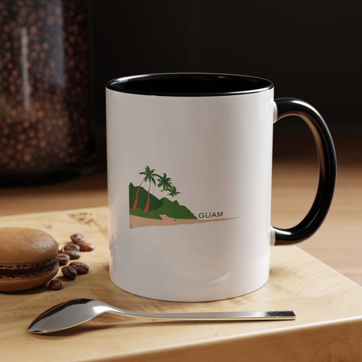 Enjoy your favorite beverage with this Guam mug highlighting the island’s vibrant culture and natural beauty. Dishwasher-safe and durable, it is a meaningful gift or keepsake for fans of Guam’s stunning charm.