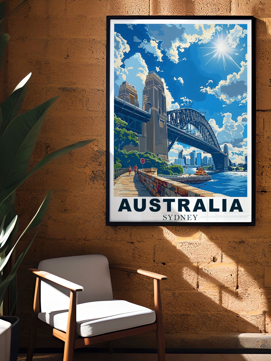 Highlighting the natural beauty of Kakadu National Park, this travel poster features lush landscapes and dramatic waterfalls, ideal for nature enthusiasts and home decor lovers.