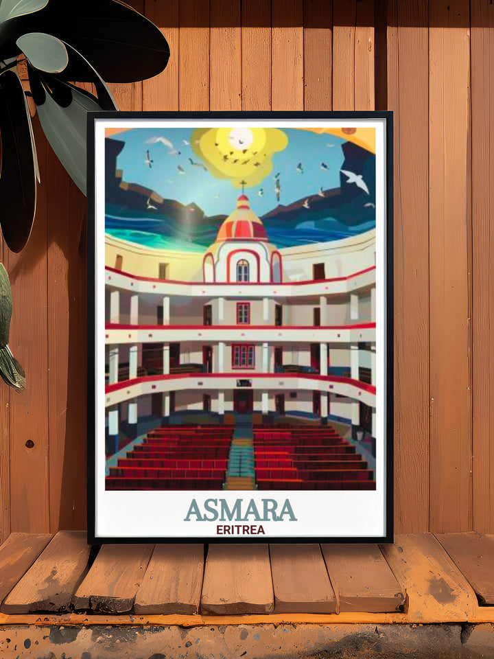 Breathtaking Asmara photography with Opera House in view, captured in a travel poster print, perfect for Opera House gifts and cityscape enthusiasts.