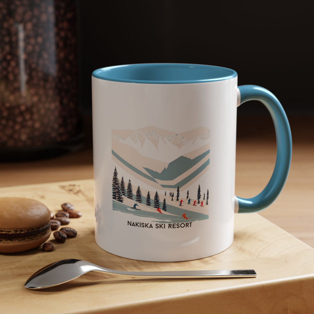 A beautifully designed Nakiska Ski Area mug showcasing the beautiful snow-covered slopes of Canada’s famous ski area. This durable ceramic mug is perfect for daily use and easy to clean.