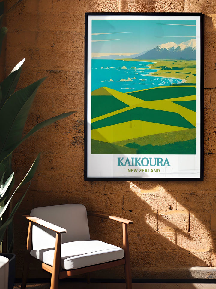 Kaikoura Peninsula New Zealand wall art featuring dramatic cliffs and pristine beaches adding a touch of sophistication and charm to any room a perfect addition to your modern home decor