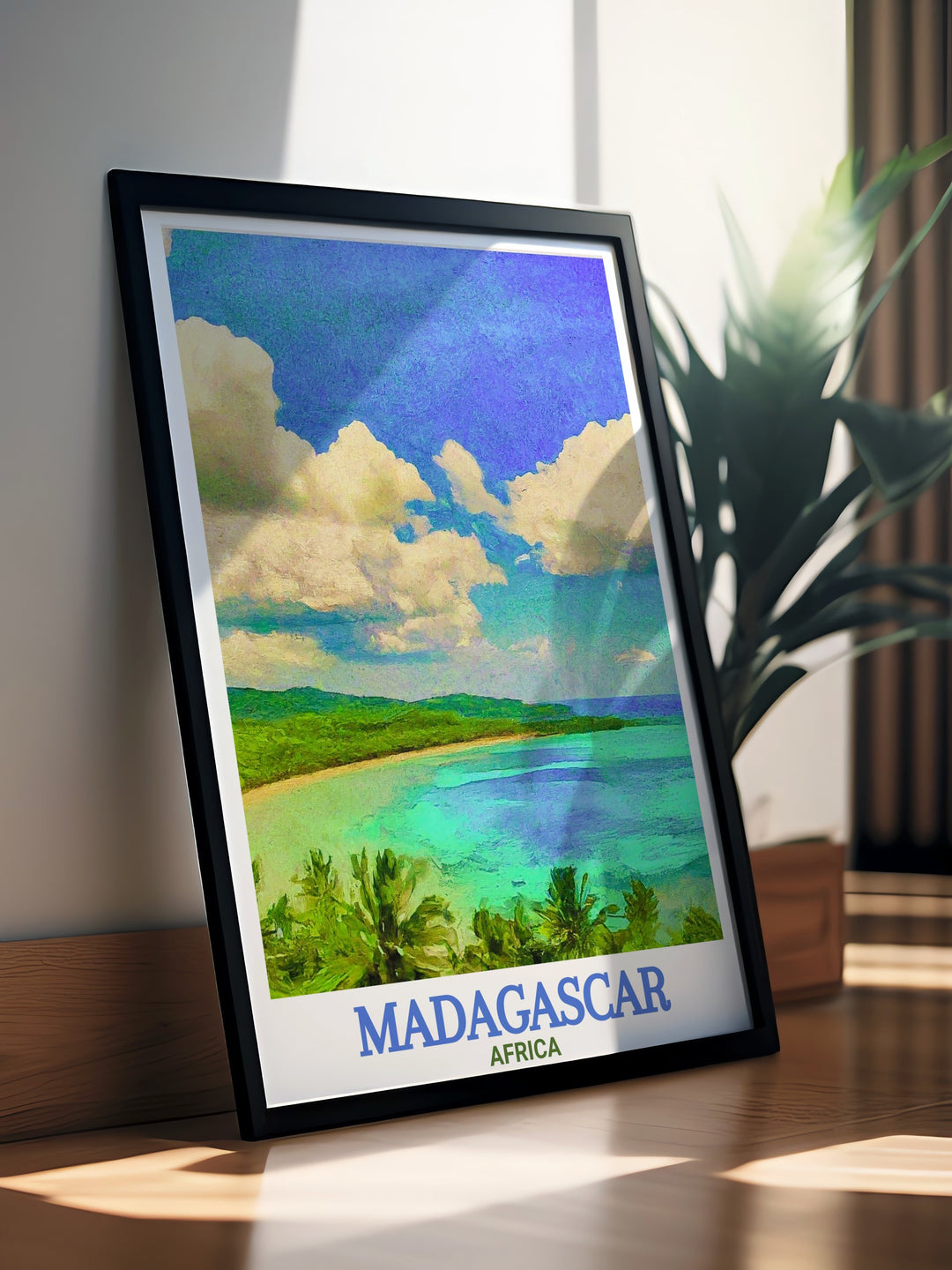 Nosy Be art print capturing the lush island scenery of Madagascar suitable for Africa travel gifts and home decor perfect for birthdays anniversaries or any special occasion a stunning piece for any art collection
