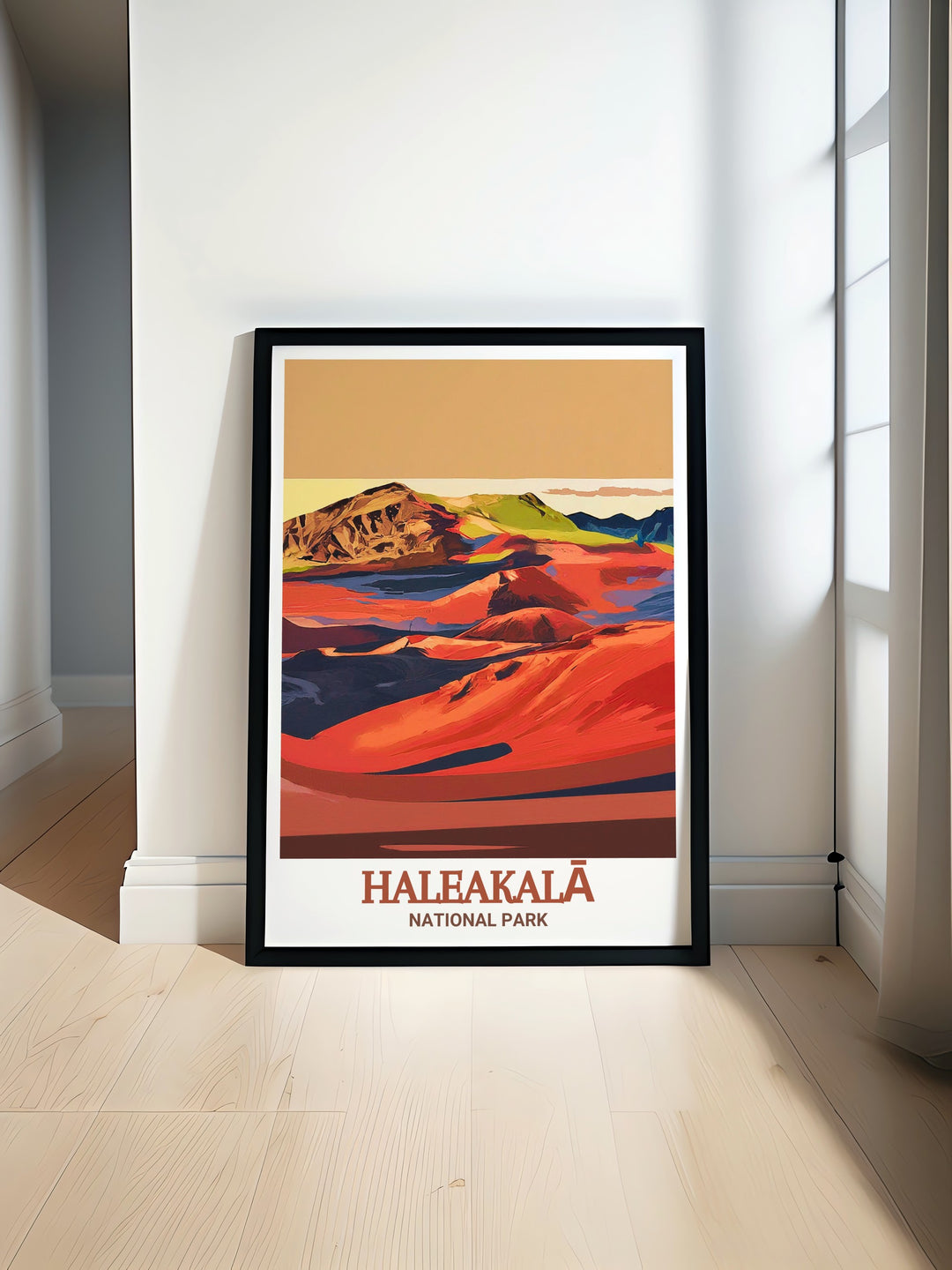 Poster of Haleakalā Crater in Haleakalā National Park showcasing the stunning natural beauty and tranquil environment. This print is an ideal gift for nature lovers and art enthusiasts, capturing the essence of one of Hawaiis most beloved landmarks.