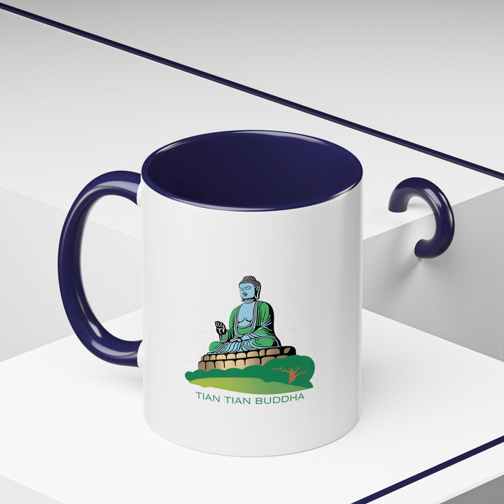 This Tian Tan Buddha Mug highlights the beauty of one of Hong Kongs most revered landmarks. Made from high-quality ceramic, it is dishwasher and microwave safe. Perfect for coffee or tea lovers, it adds a touch of serenity to every sip.