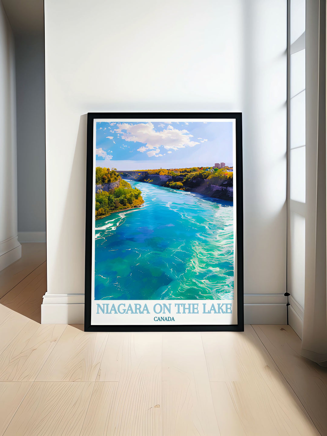 Canada Poster showcasing the serene beauty of Niagara River perfect for enhancing home decor and creating an elegant living space with beautiful wall art that highlights the tranquil scenes of Niagara on the Lake