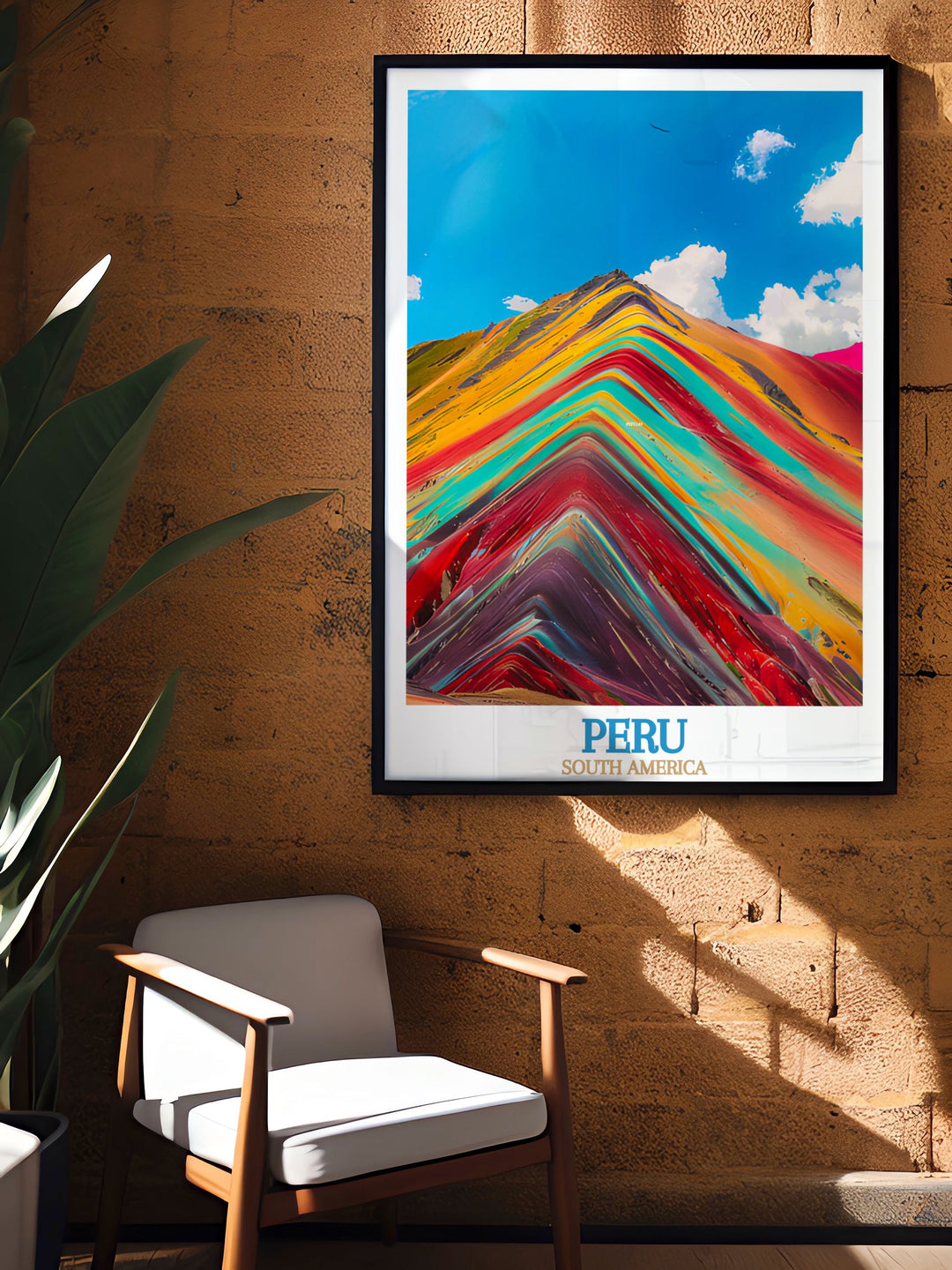 Bring the essence of Peru into your home with our stunning collection of Rainbow Mountain modern decor and fine line prints