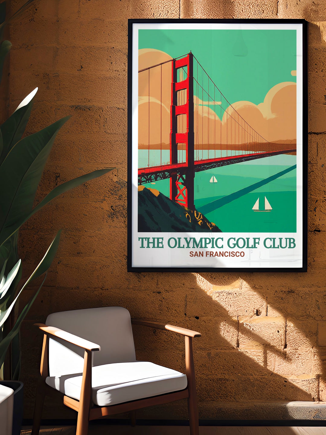 Adorn your walls with the charm of the Olympic Golf Club and the Golden Gate Bridge through this carefully crafted canvas art. The print brings the serene golf course and the iconic bridge to life with rich colors and fine details, making it an excellent choice for golf lovers and art enthusiasts