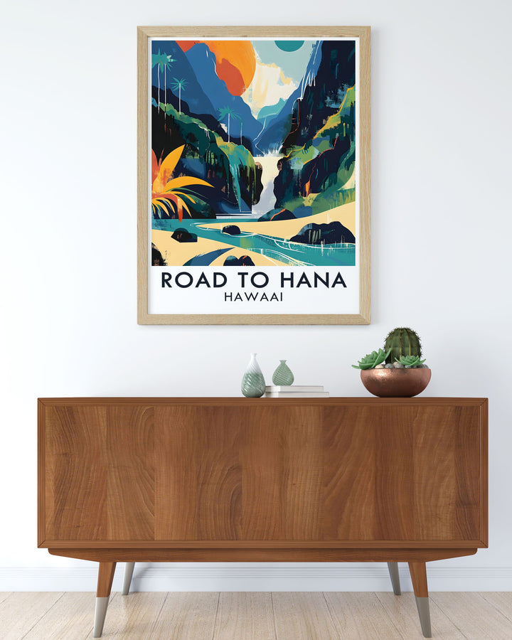 Sacred Pools Framed Prints offering a sophisticated addition to your home decor with vibrant colors and intricate details of Hawaiis natural beauty