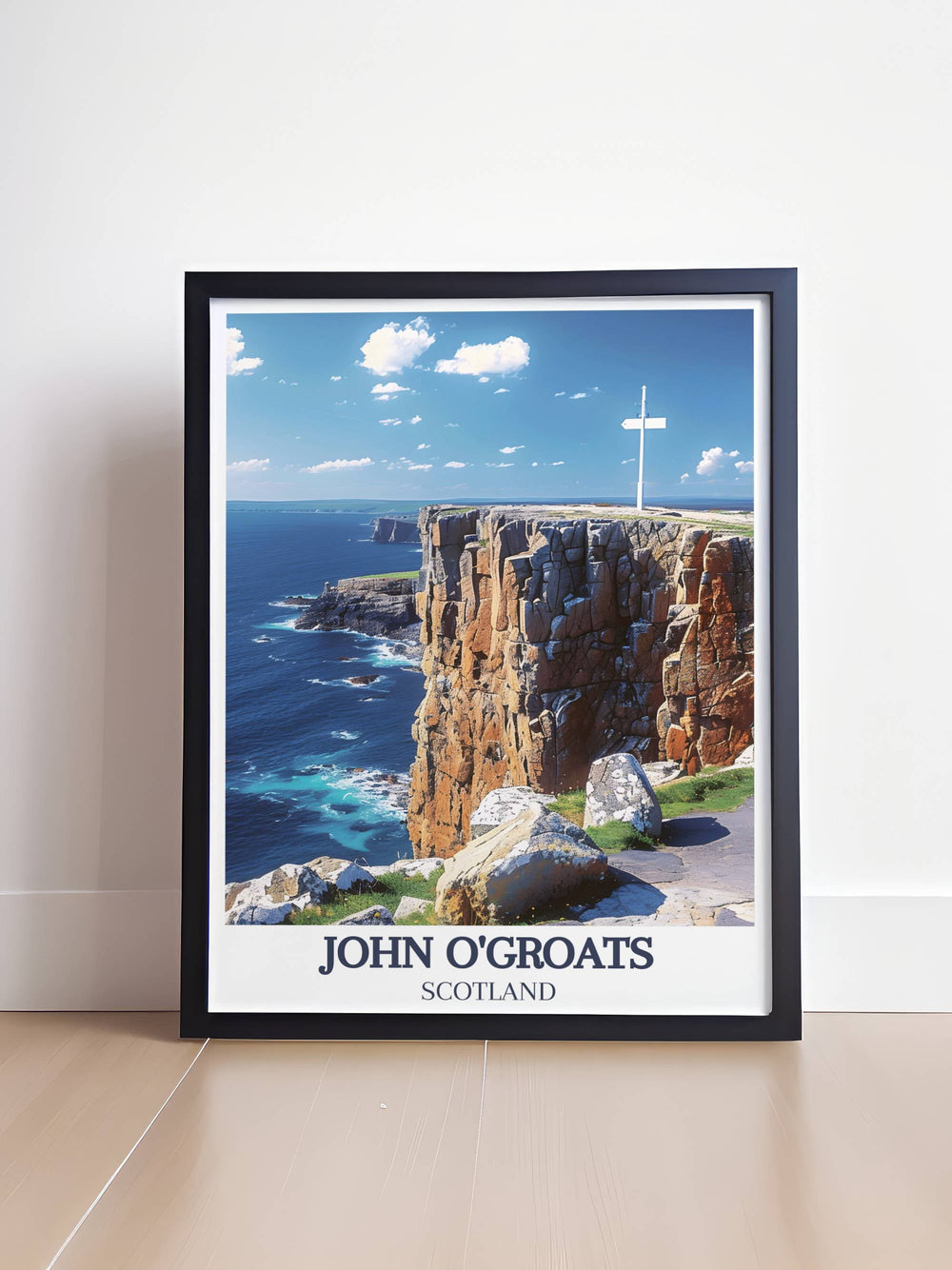 Celebrate your cycling achievements with Lands End Signpost prints. This stunning art captures the spirit of Scotland cycling and the endurance required for the End to End Bike Ride. Ideal for any cyclists home or office space.