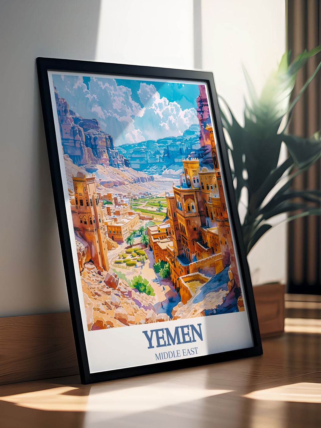 Personalized Gift idea featuring a stunning Yemen Print of Al Mahwit available as a digital download perfect for birthdays anniversaries and Christmas gifts