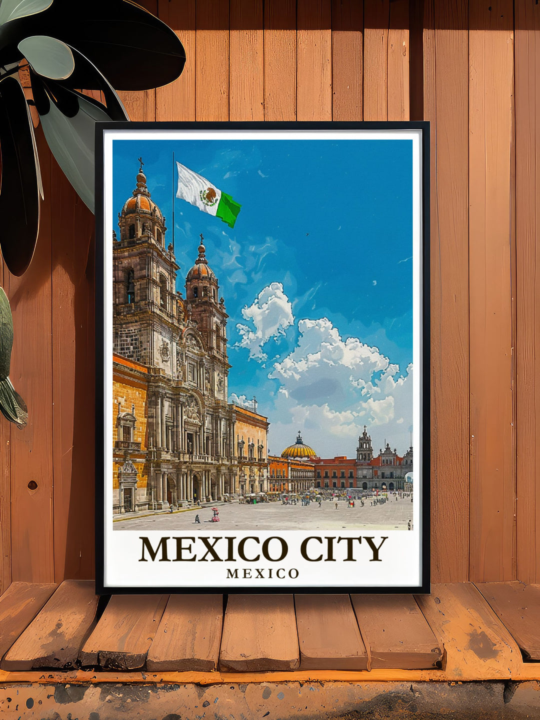 This Zocalo Modern Art print brings the beauty and historical significance of Mexico City into your home offering a timeless piece of art that will complement any interior decor