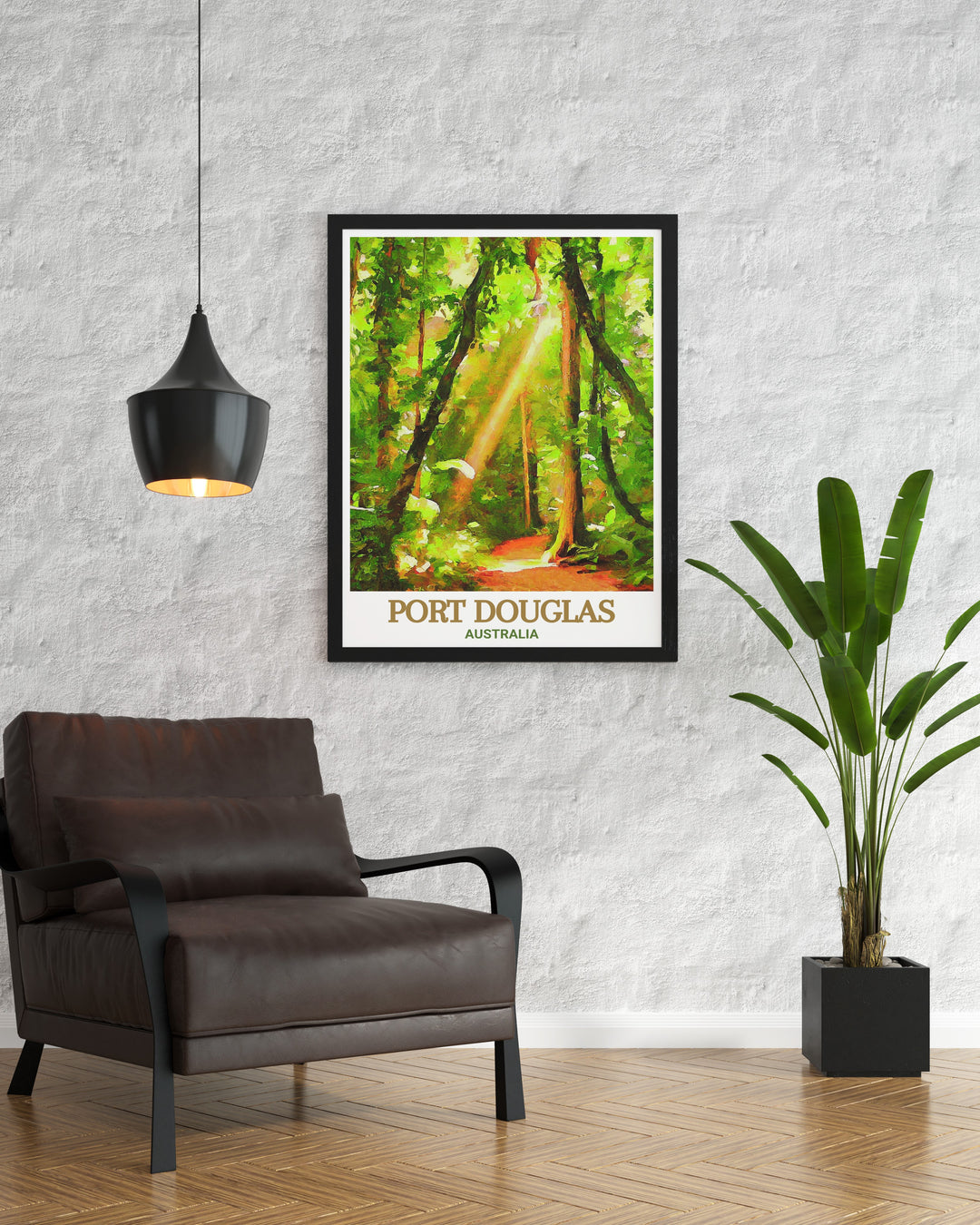 Elevate your home decor with this stunning Australia print, showcasing the unique beauty of Port Douglas and the Daintree Rainforest. Perfect for adding a touch of tropical flair to your space, this artwork is also a great travel gift or keepsake.